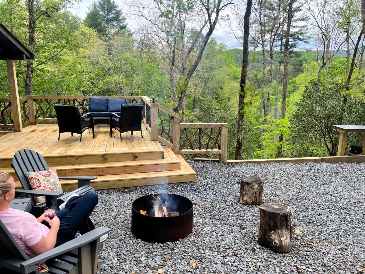Log Cabin With Mountain View And Privacy Blue Ridge Exterior foto